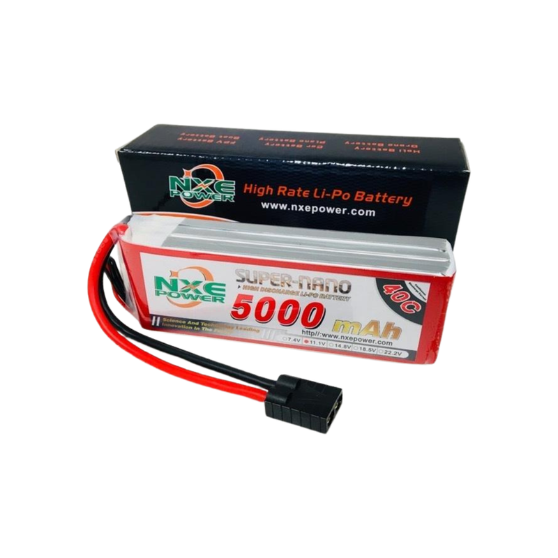 NXE 11.1v 5000mah 40c soft case Lipo Battery -Traxxas Plug