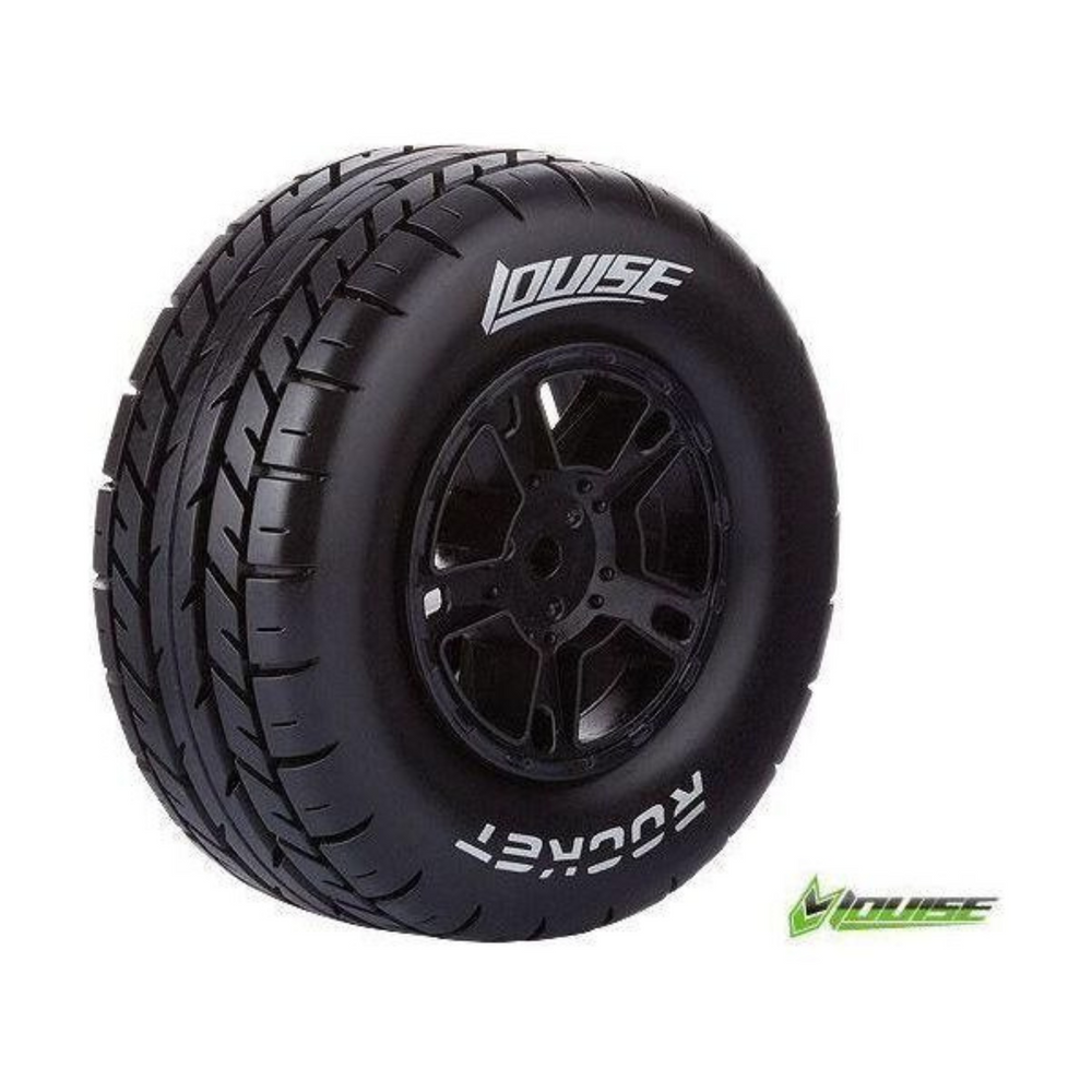 Louise Rocket On Road Tyre Soft Black Rim FRONT -  2Pcs