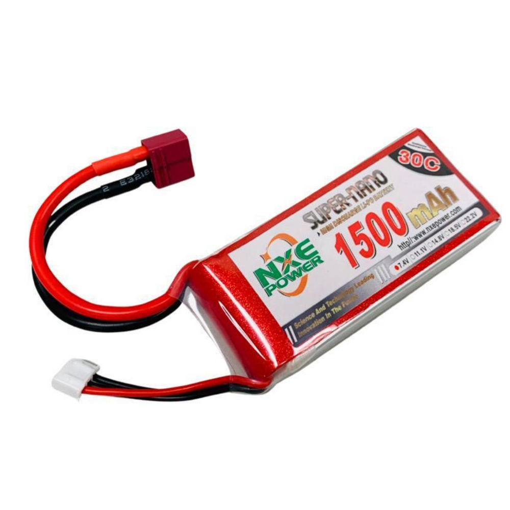 NXE 7.4v 1500mAh 30C LiPo Battery w/ Deans Connectors