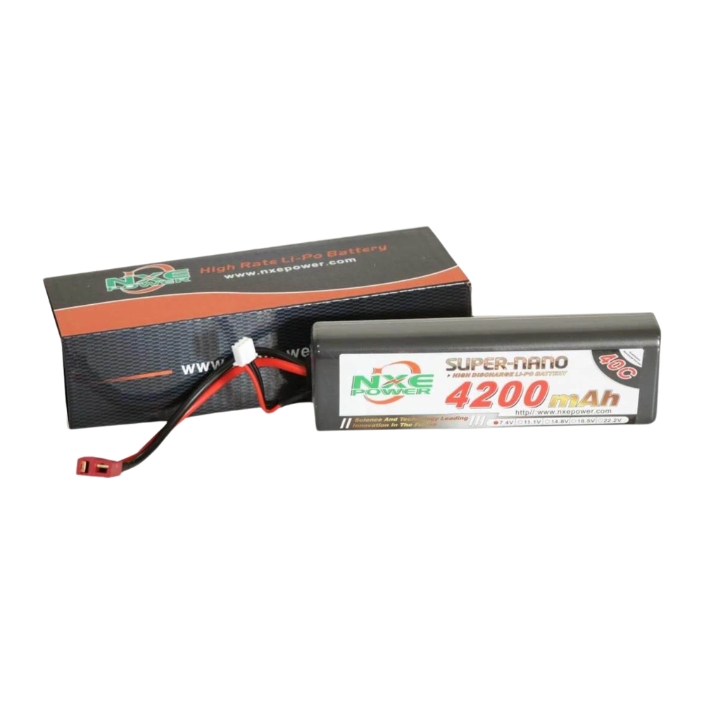 NXE 7.4v 4200mah 40c Round Hard Case Deans