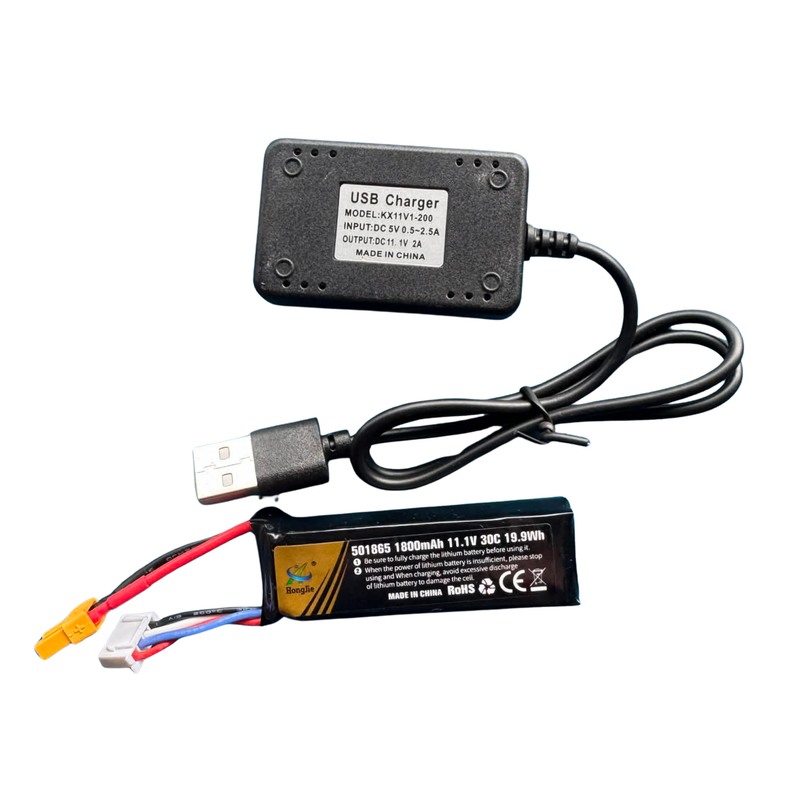 Generic Combo battery + Charger 11.1v For Gel blasters Assorted Connections
