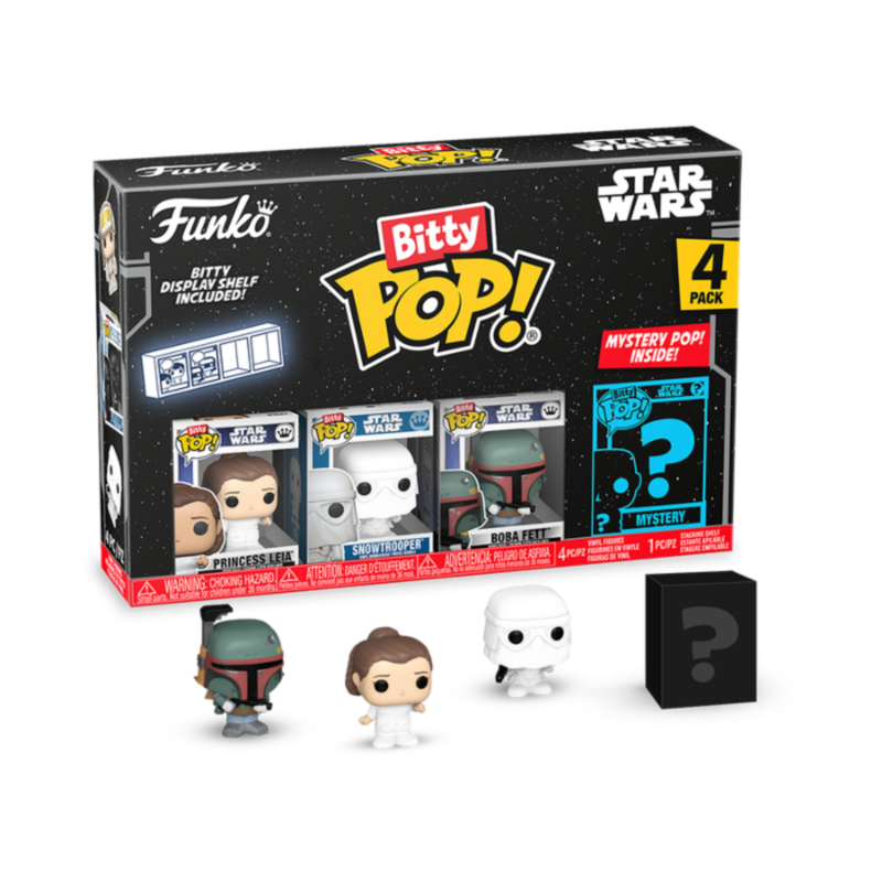 Star Wars: The Empire Strikes Back - Princess Leia, Snowtrooper, Boba Fett & Mystery Bitty Pop! Vinyl Figure 4-Pack