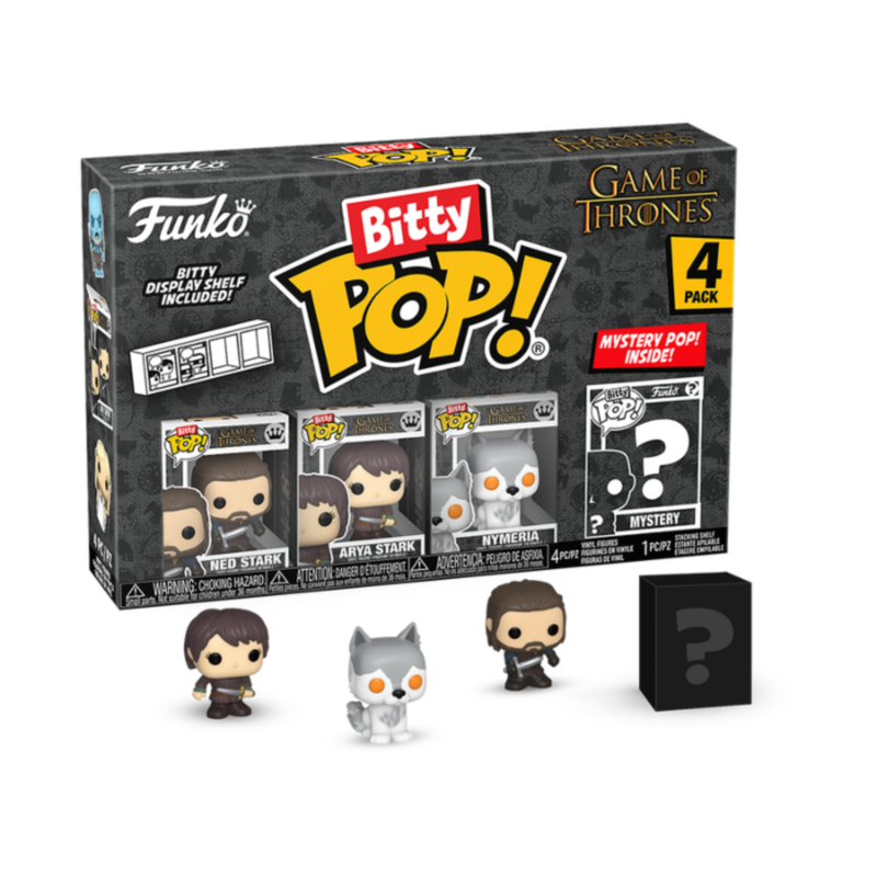 Game of Thrones - Ned Stark, Arya Stark, Nymeria & Mystery Bitty Pop! Vinyl Figure 4-Pack
