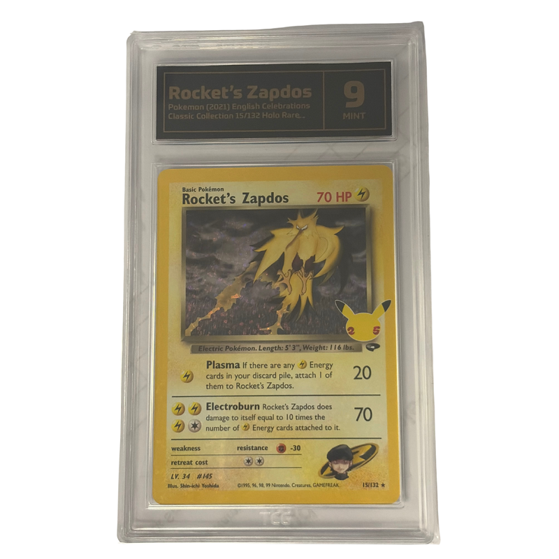 TCG Graded Pokemon Rocket's Zapdos Mint 9