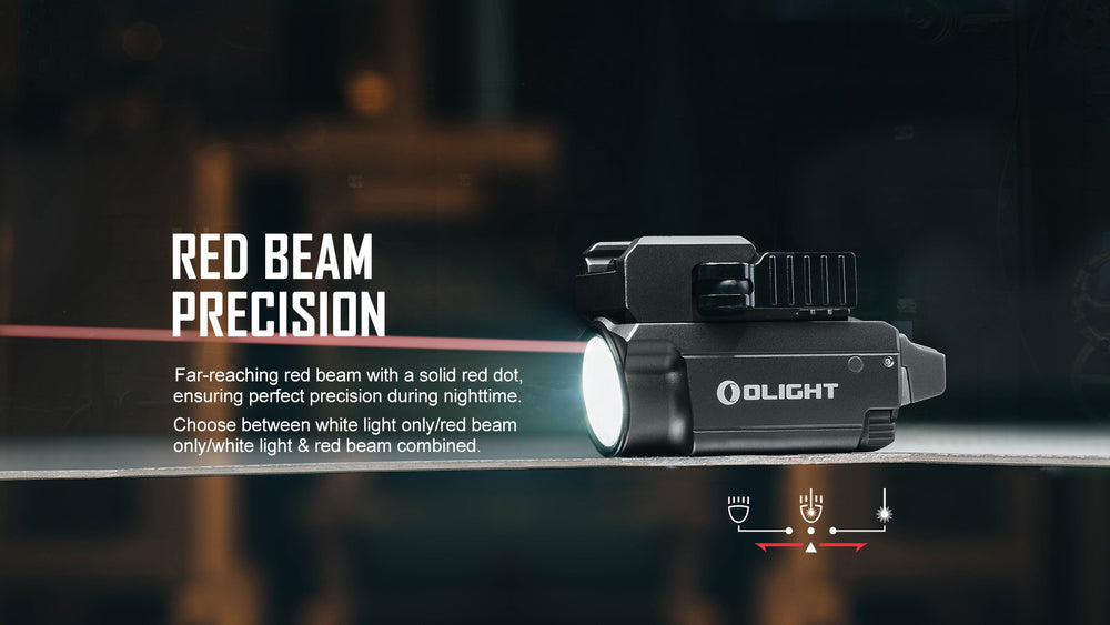 
                  
                    Olight Baldr RL Mini 600 lumens Tactical Flashlight/Red Laser Combo - Black
                  
                