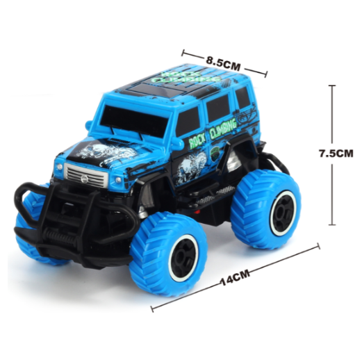 سيارة RC RTR بمقياس 1:43 و4 قنوات - أزرق