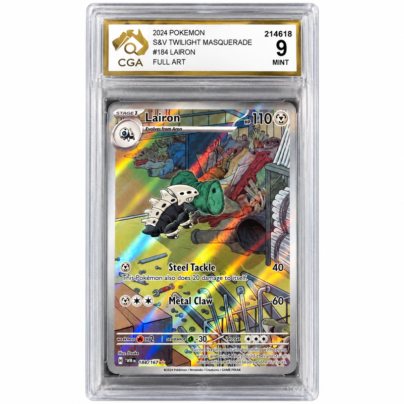 CGA 9 Lairon 184/167 Twilight Masquerade Illustration Rare Pokémon Card