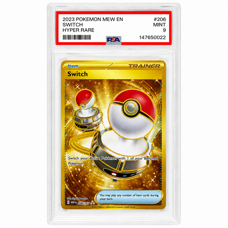 2023 Pokémon Switch #206/165 Scarlet & Violet 151 Hyper Rare PSA 9