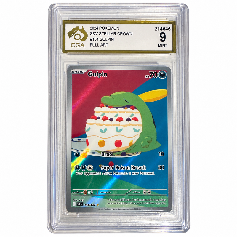 Gulpin 154/142 Stellar Crown Illustration Rare - CGA 9 Mint