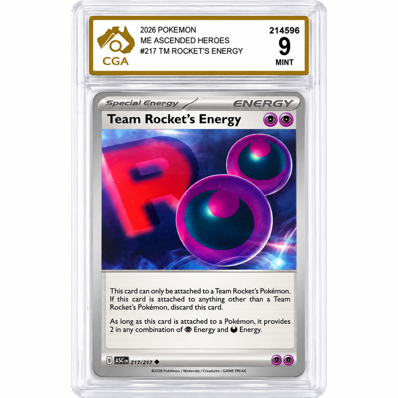 2026 Pokémon Team Rocket’s Energy #217/217 Ascended Heroes CGA 9 MINT