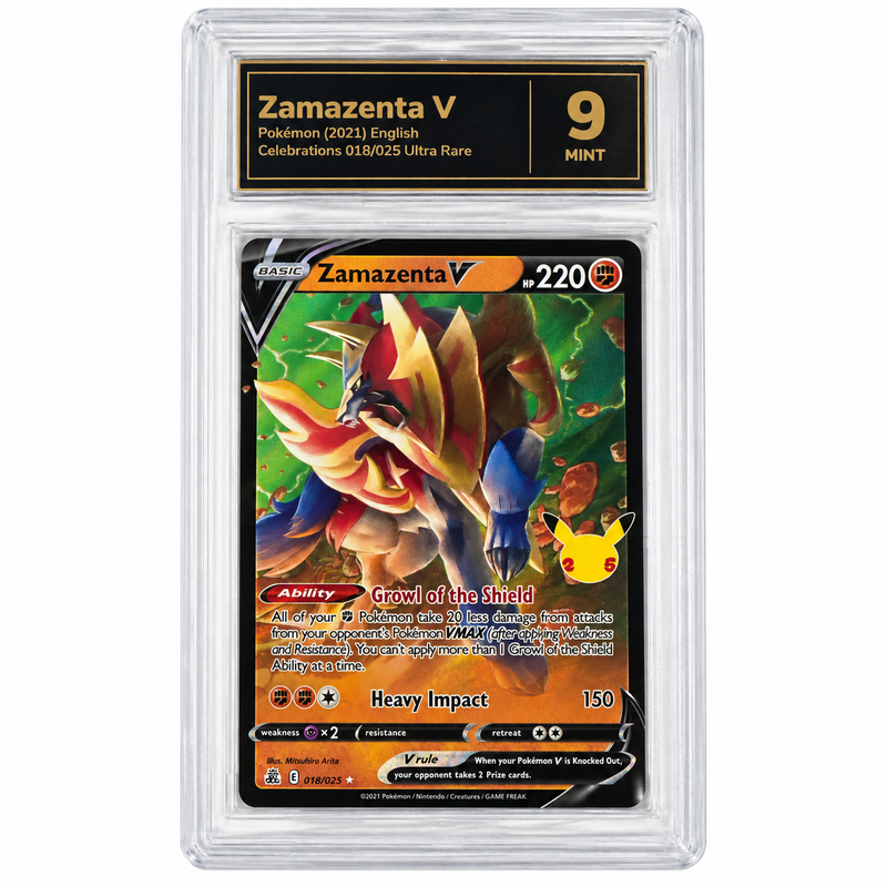 2021 Pokémon Celebrations Zamazenta V #018/025 TCG 9 MINT