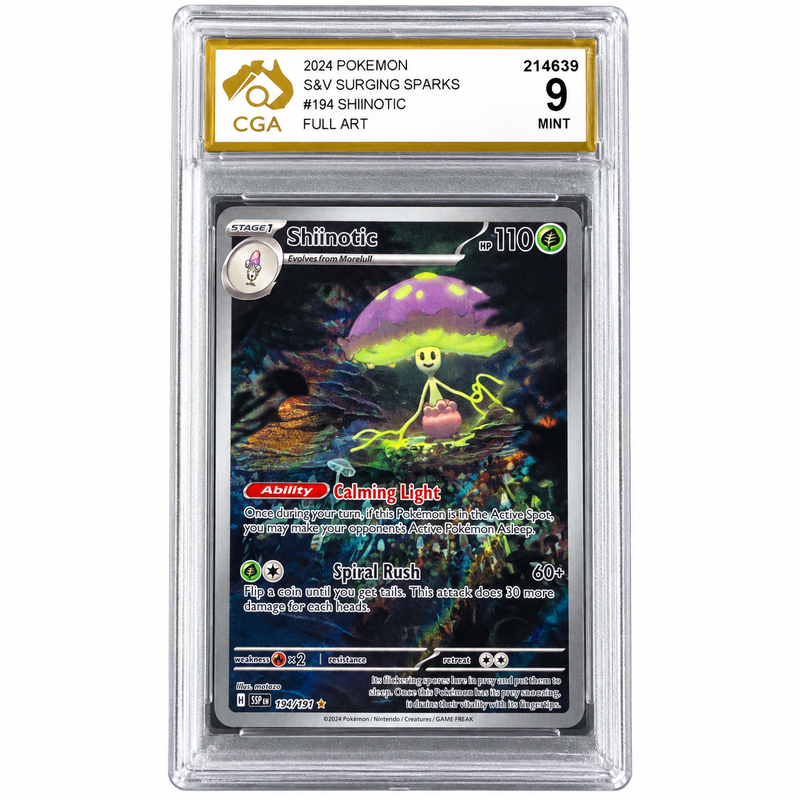 CGA 9 Shiinotic 194/191 Surging Sparks Illustration Rare Pokémon Card