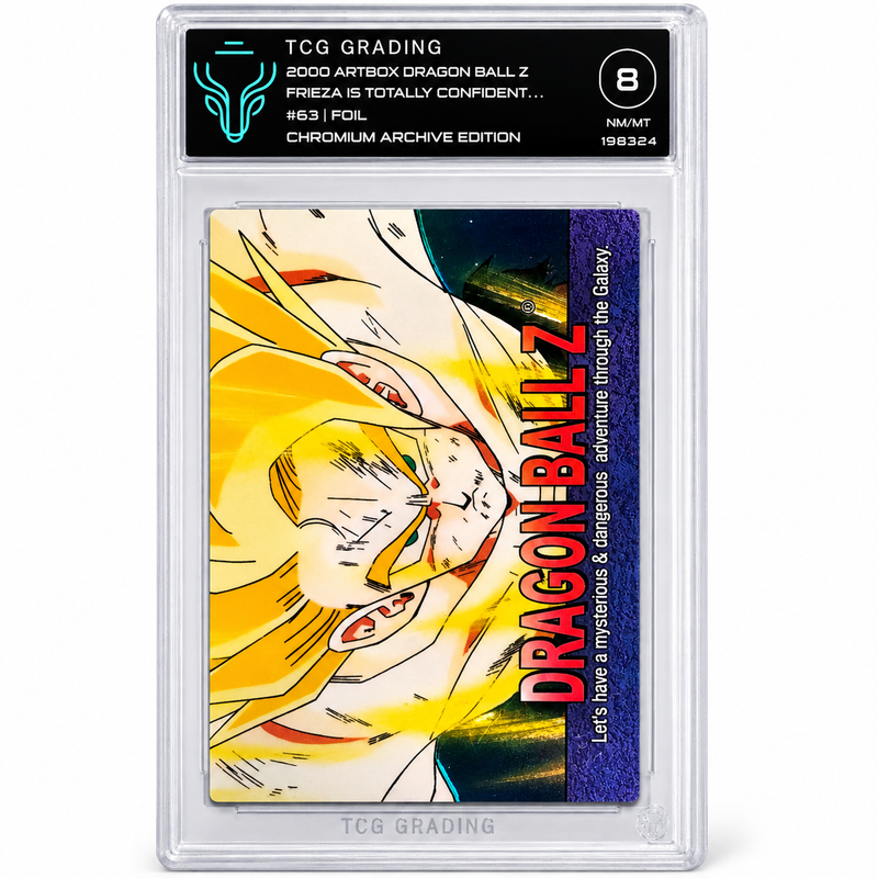 2000 ArtBox Dragon Ball Z Frieza Is Totally Confident... #63 Holochrome Foil TCG Grading 8 NM/MT