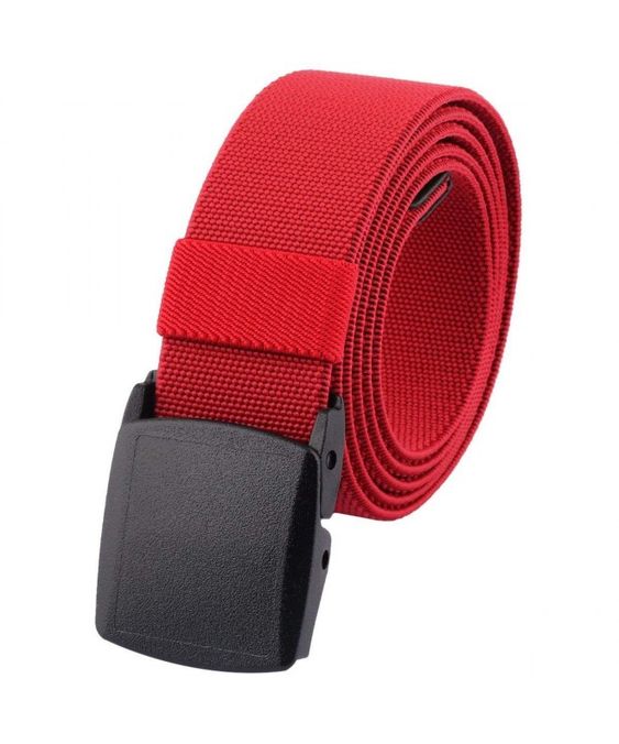 حزام مطاطي للرجال بطول 31 بوصة وعرض 1.5 بوصة (أحمر)