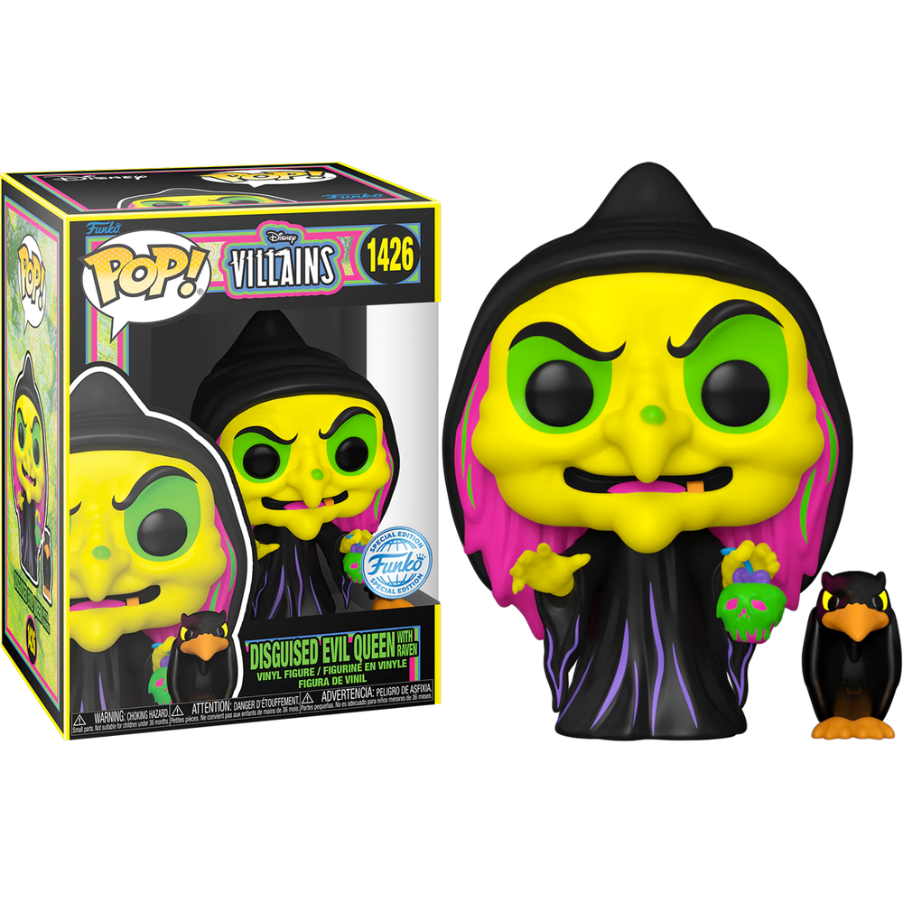 Snow White (1937) - Disguised Evil Queen with Raven Blacklight Pop! Vinyl Figure-Collectible-IKON-ProHobbies