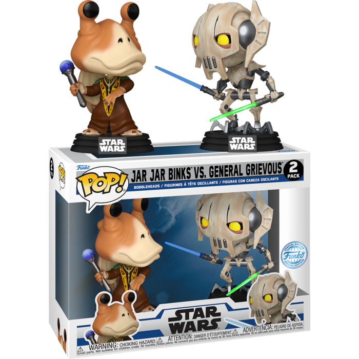 Star Wars: The Clone Wars - Jar Jar Binks vs General Grievous Pop! Vinyl Figure 2-Pack