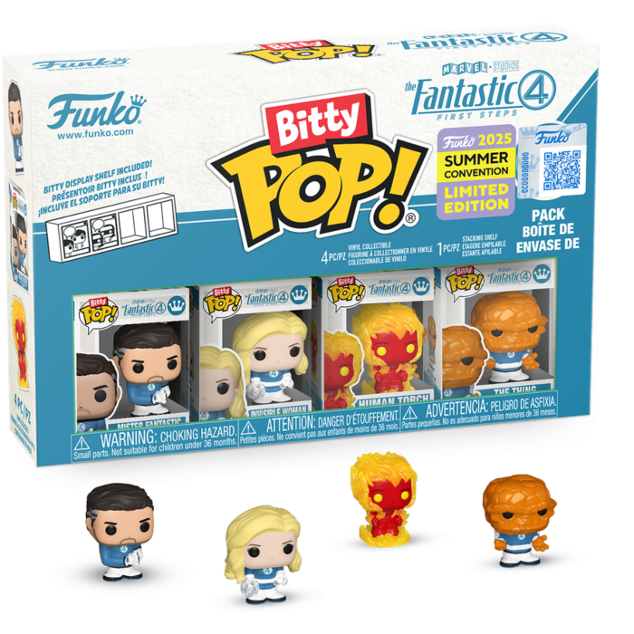 The Fantastic Four: First Steps (2025) - Bitty Pop! Vinyl Figure 4-Pack (2025 Summer Convention Exclusive)