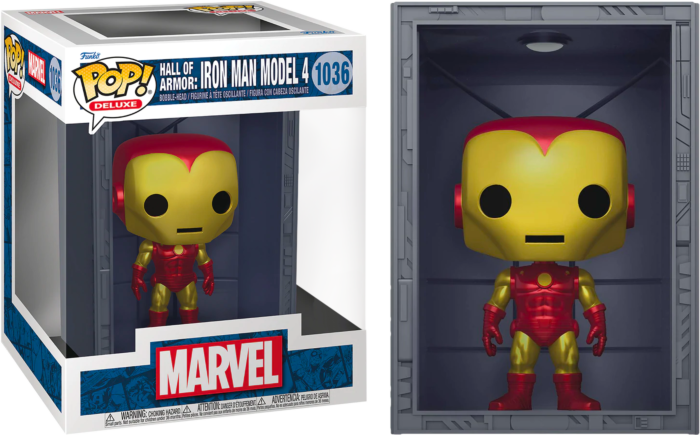 Marvel: Hall of Armor - Iron Man Model 4 Metallic Deluxe Pop! Vinyl Figure