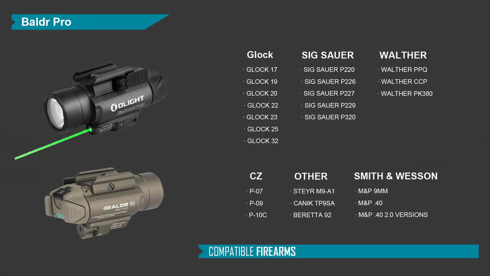 
                  
                    Olight Baldr Pro Tactical Flashlight&Green Laser Combo 1350 Lumens
                  
                