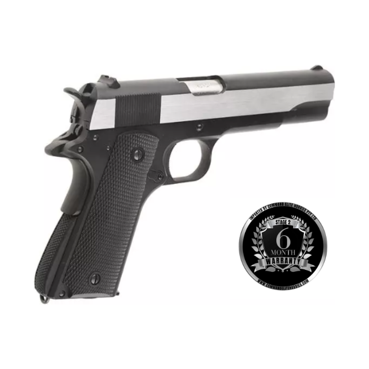 
                  
                    سلاح الجيش المرحلة 2 R31-Y M1911A1 SILVER SLIDE GBB جل بلاستر
                  
                