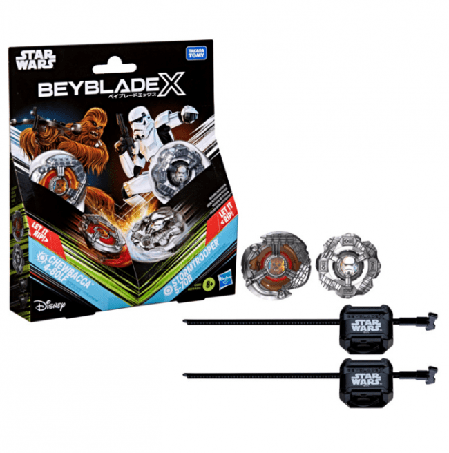 Beyblade X and Star Wars Collab Chewbacca 4-80LF vs. Stormtrooper 5-70B&nbsp;