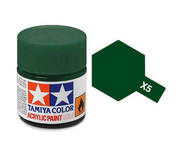 Tamiya Acrylic Mini x-5 GREEN - Command Elite Hobbies