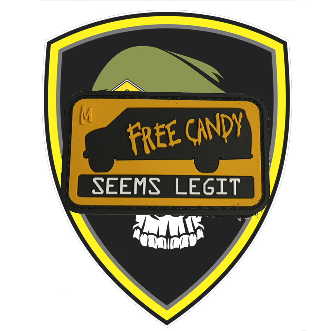 Free Candy, Seems Legit Velcro Patch - Command Elite Hobbies