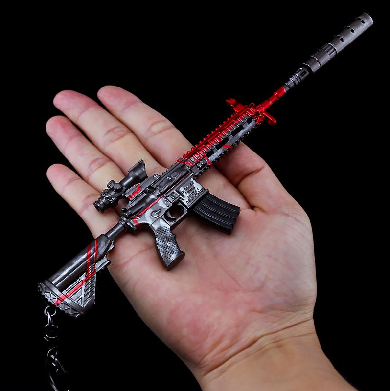 Metal Keychain - PUBG - M416 Red - Command Elite Hobbies
