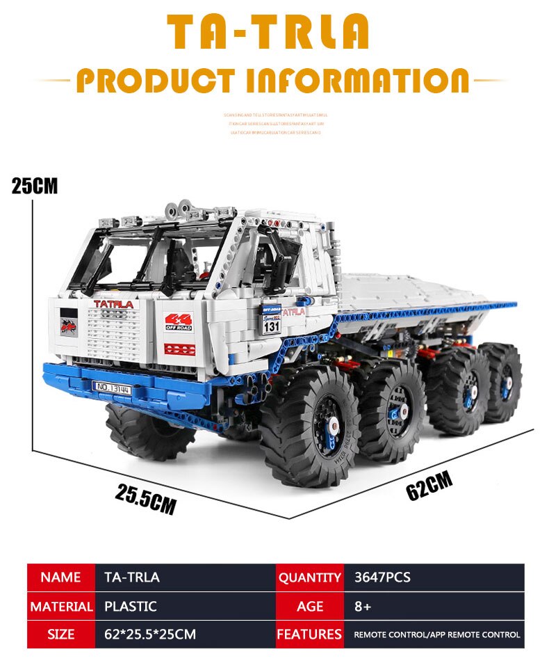 MOULD KING 13144 Tatra T813 8×8 PROFA with 3647 Pieces - Command Elite Hobbies