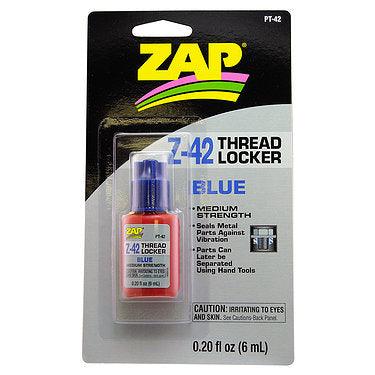 ZAP PT-42 0.20 OZ. Z-42 THREAD LOCKER (BLUE) (CARDED) - Command Elite Hobbies