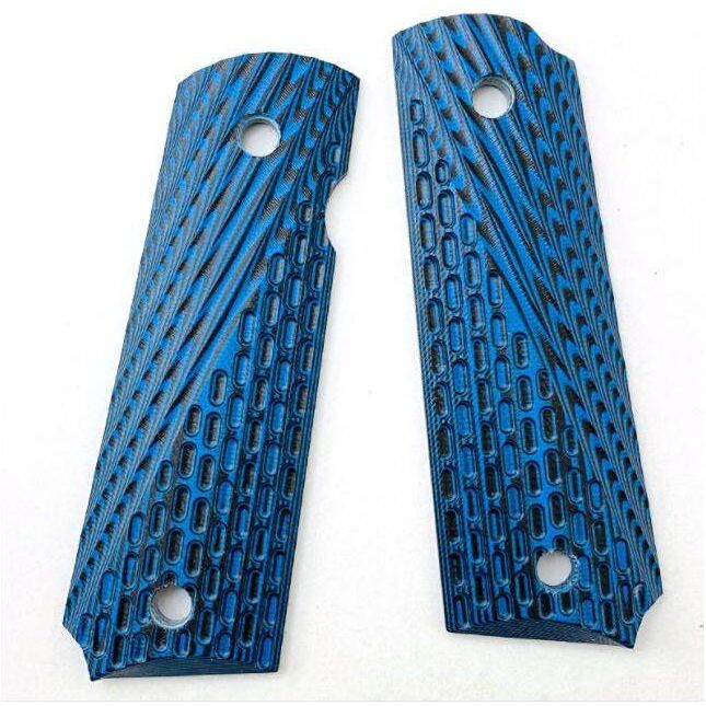 Custom Blue Grips For 1911 GBB Gel Blaster