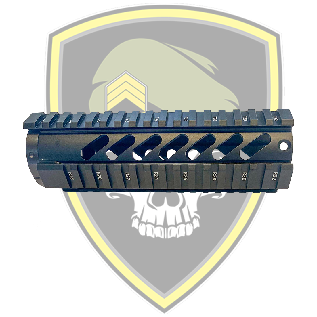 QUAD RAIL HANDGUARD BLACK - SLOTTED
