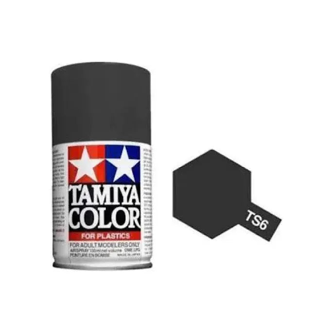 TAMIYA TS-6 Lacquer Spray 100ml - MATT BLACK - Command Elite Hobbies