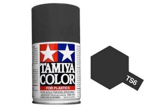TAMIYA TS-6 Lacquer Spray 100ml - MATT BLACK - Command Elite Hobbies