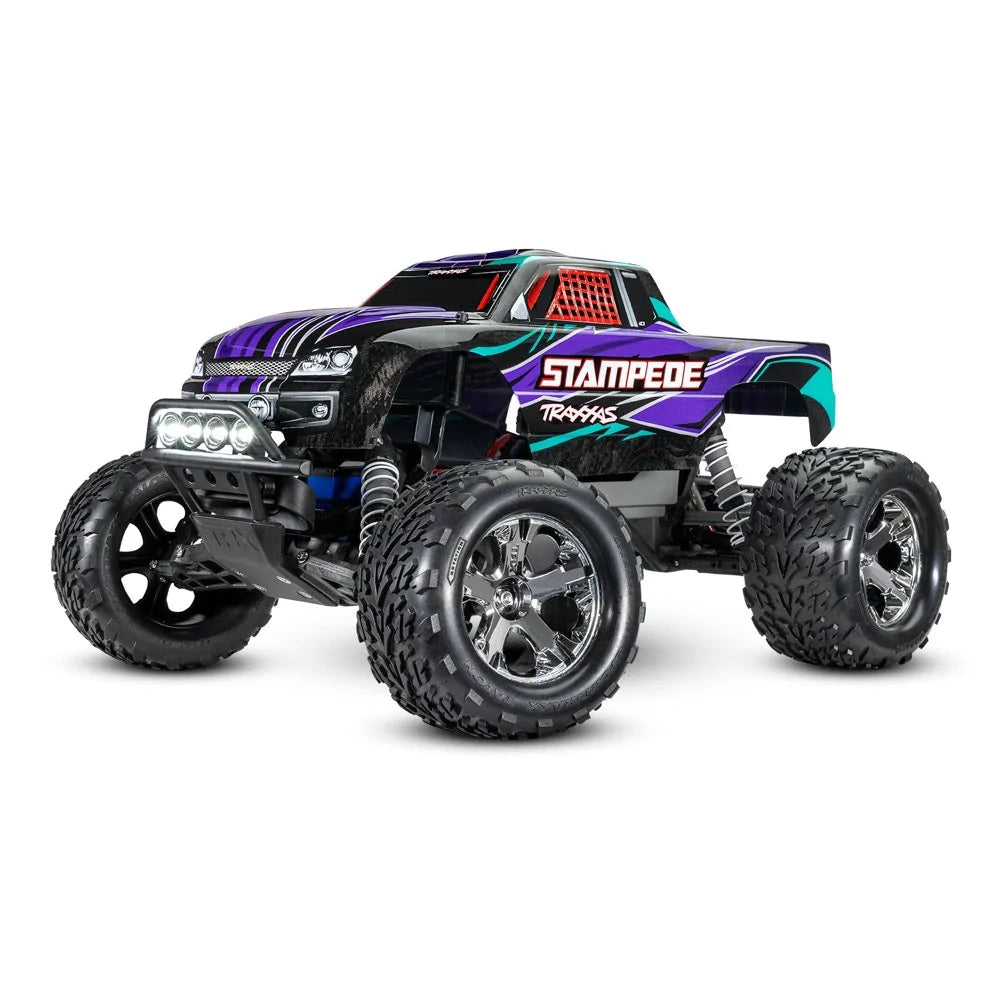 Traxxas Stampede 1/10 XL-5 2WD RC Monster Truck with LED Lighting Purple 36054-61 - Command Elite Hobbies