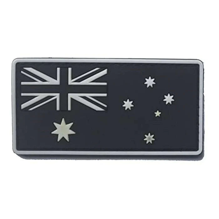 Black & White Australian Flag Velcro Patch
