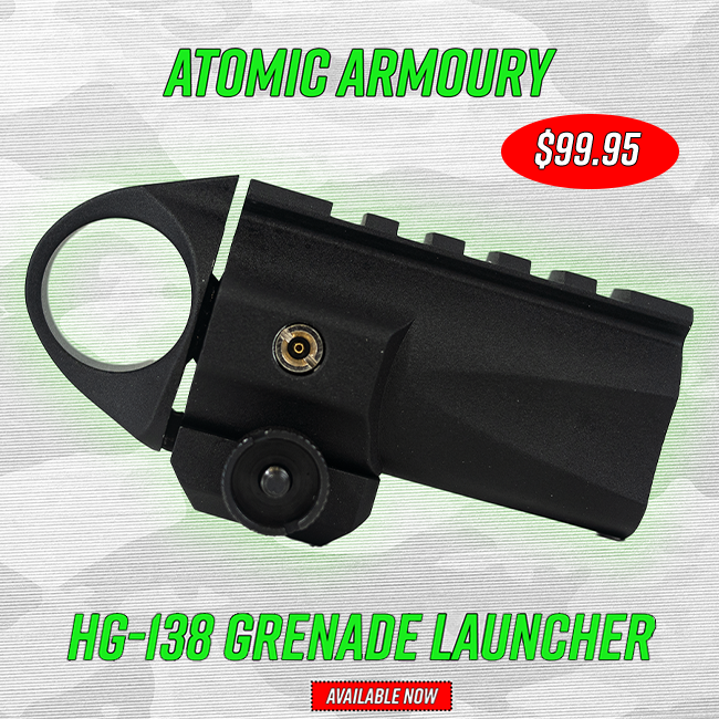 
                  
                    Atomic Armoury HG-138 Grenade Launcher - Command Elite Hobbies
                  
                