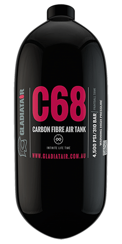 GladiatAir C68 Tank Carbon Tank + GladiatAir Regulator - Command Elite Hobbies