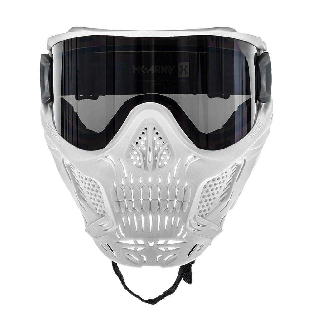 HSTL SKULL GOGGLE "GHOST" - WHITE W/ SMOKE LENS - Command Elite Hobbies