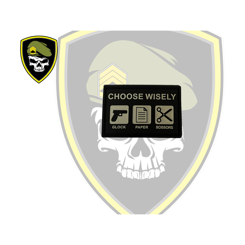 Scissors, Paper, Blaster Velcro Patch