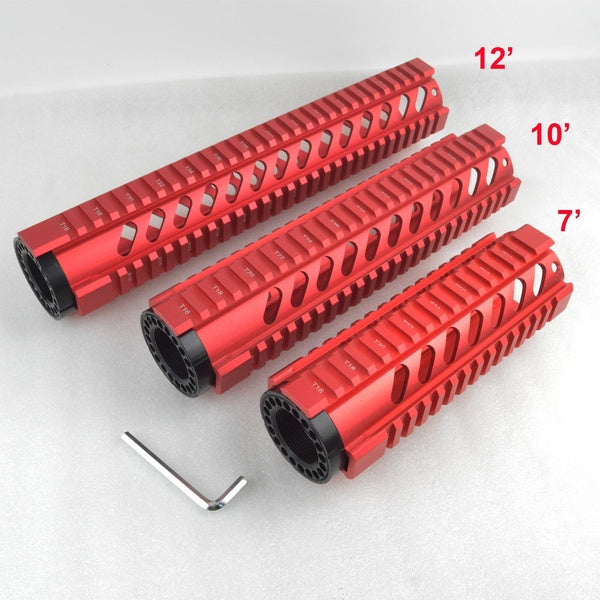 QUAD RAIL HANDGUARD RED - SLOTTED - Command Elite Hobbies