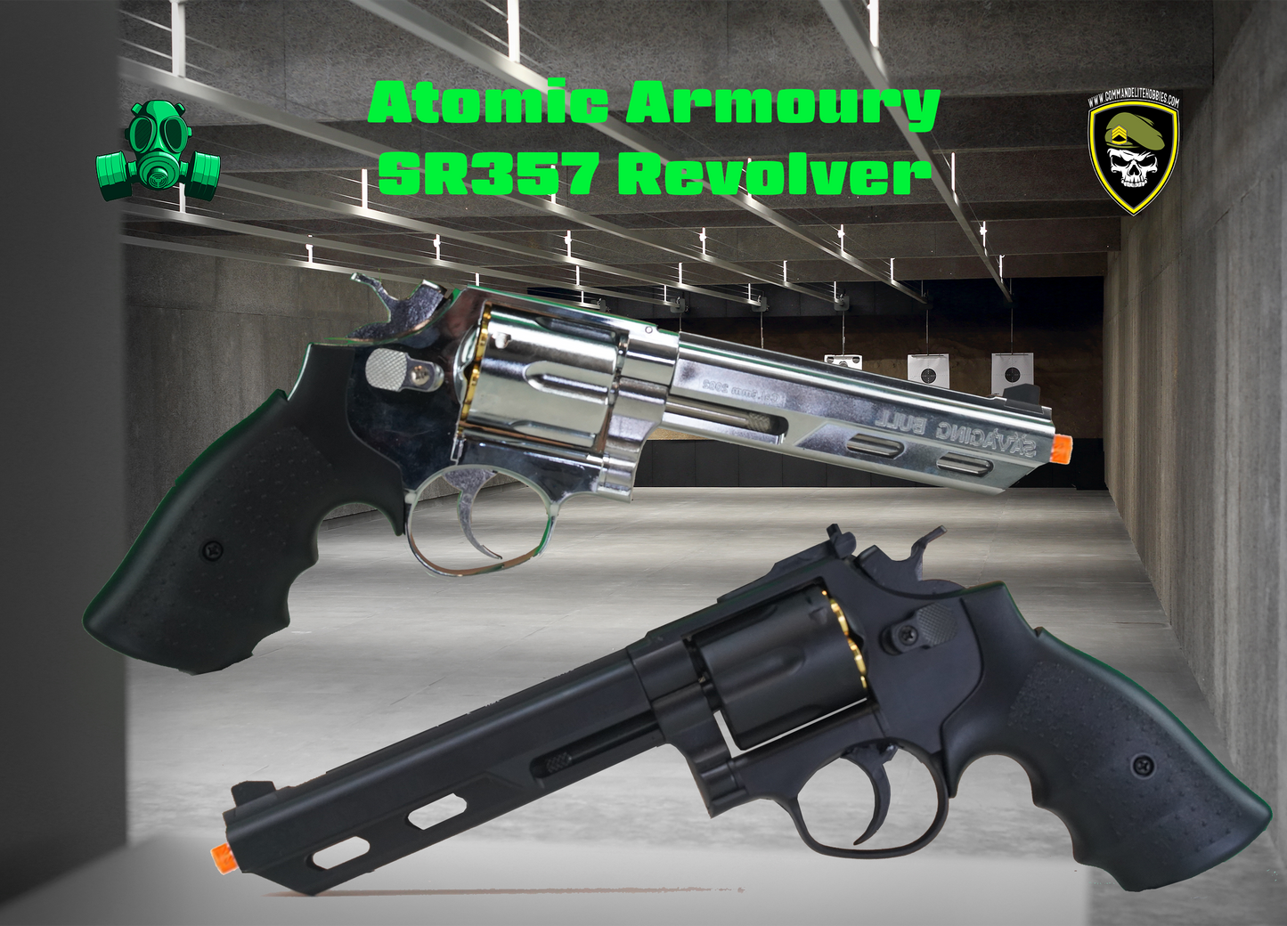 
                  
                    SR .357 Revolver GBB Gel Blaster by Atomic Armoury - Green Gas - Command Elite Hobbies
                  
                